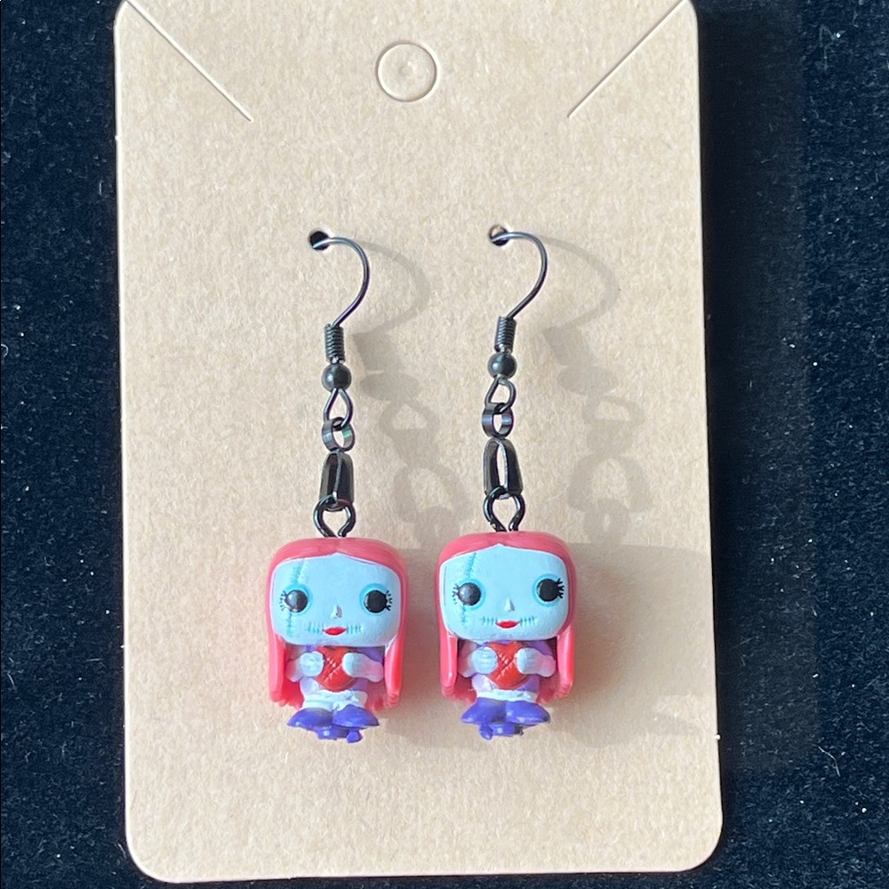 Nightmare Before Christmas Sally Valentine’s Day Themed-Bitty Pop Earrings NIP